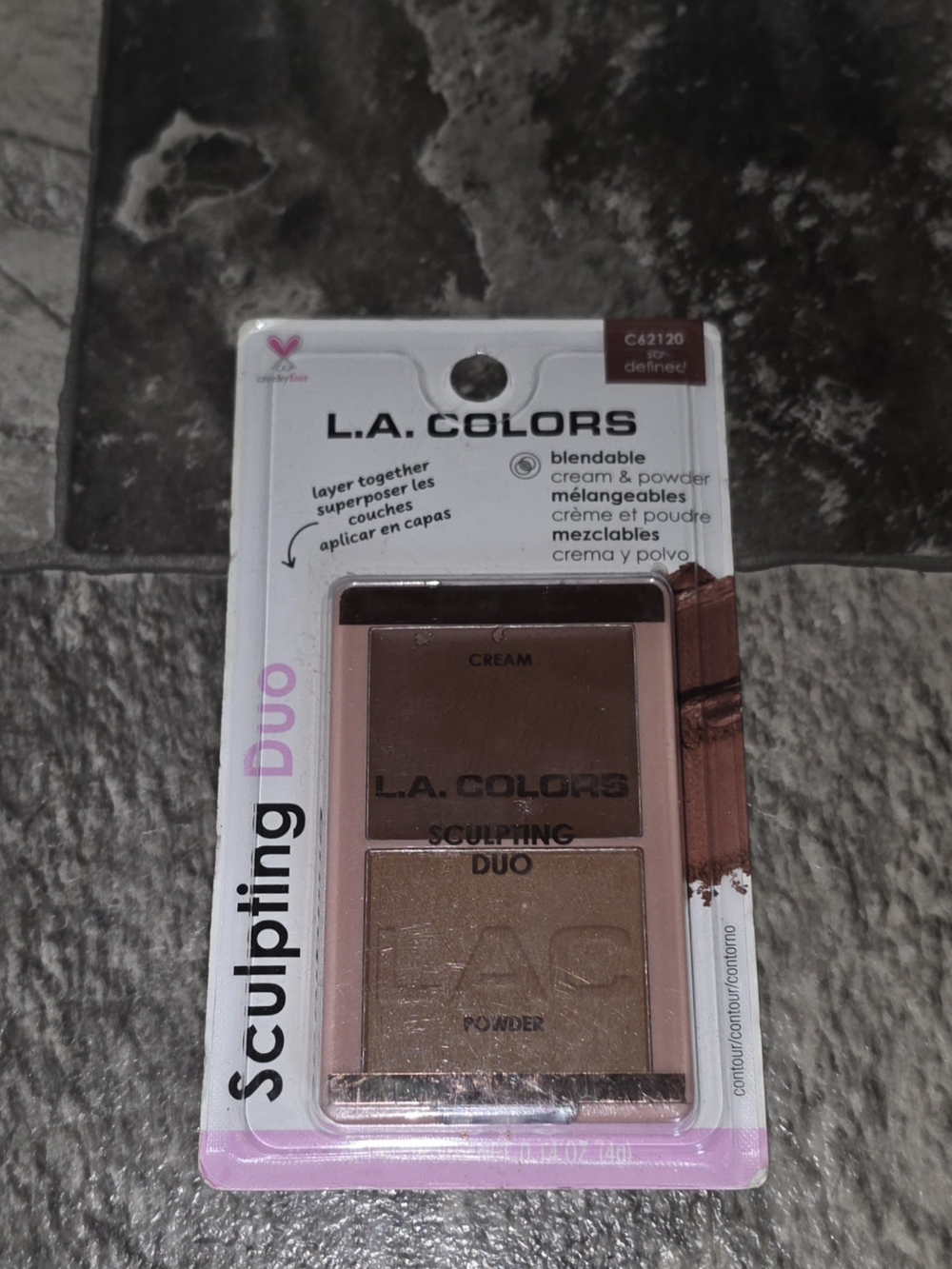 L.A. COLORS Sculpting Duo Cream & Powder Bronzer - So Defined BNIB